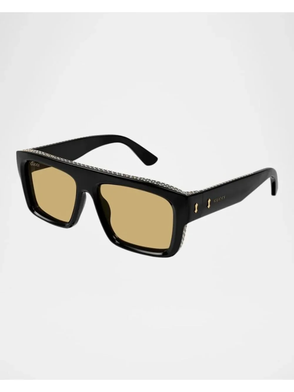 Gucci GG 1461S black square sunglasses with crystals